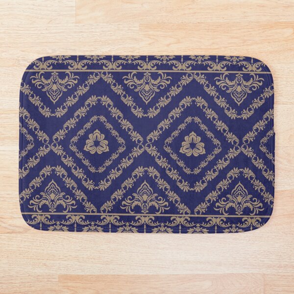 Item preview, Elegante estampado damasco vintage en azul marino y dorado designed and sold by Aumpuk.