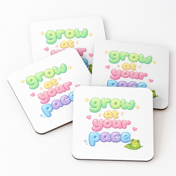 Item preview, Grow At Your Pace Frog Sticker | Cute Inspirational Kawaii Frog Gift designed and sold by Moss & Mellow.