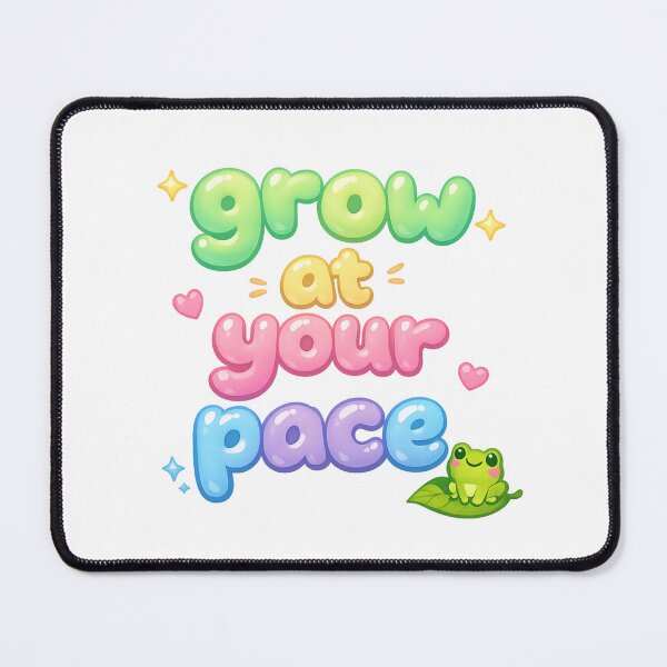 Item preview, Grow At Your Pace Frog Sticker | Cute Inspirational Kawaii Frog Gift designed and sold by Moss & Mellow.