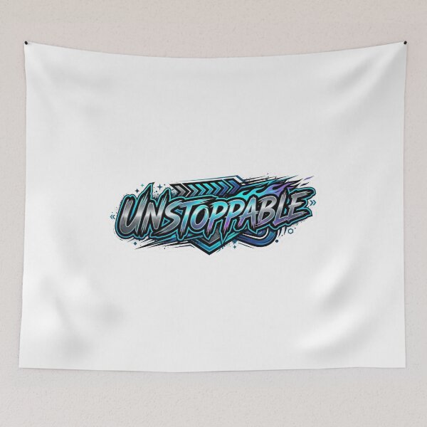 Item preview, UNSTOPPABLE - Electric Blue Graffiti Racing designed and sold by MR4me.