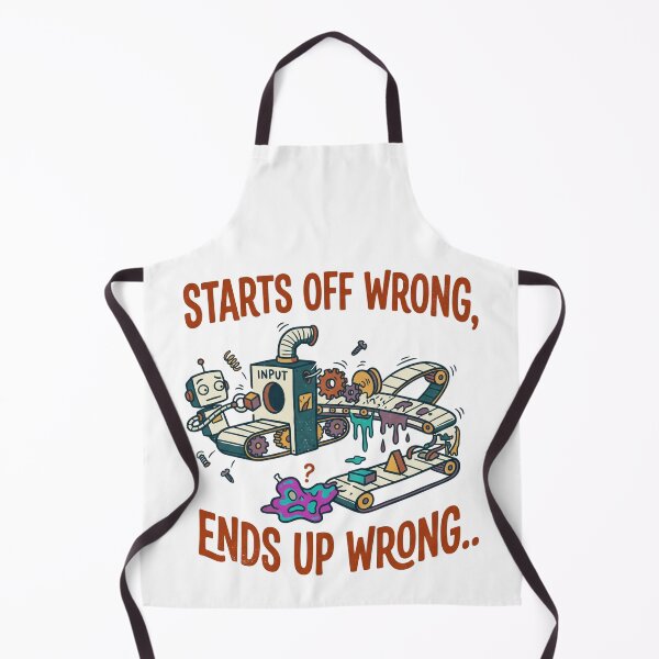 Item preview, Starts Off Wrong Ends Up Wrong Funny Robot Machine designed and sold by rich-moda.