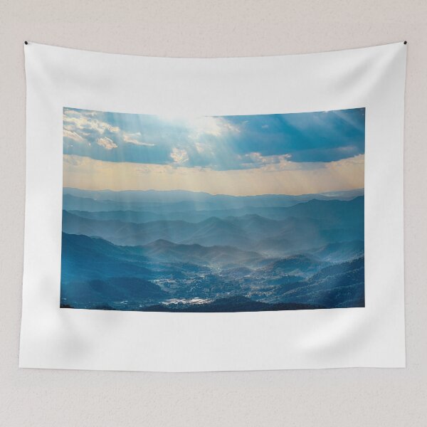 Item preview, Sunbeams Over Misty Blue Mountains designed and sold by Jomsunshine.