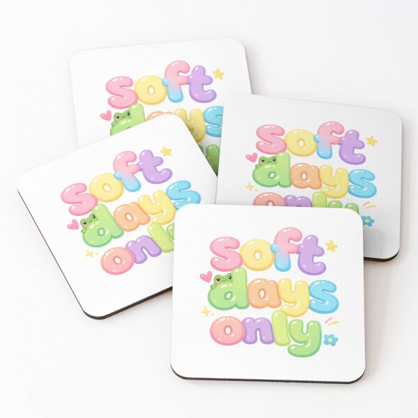 Item preview, Soft Days Only Frog Sticker | Cute Kawaii Self Care Cottagecore Gift designed and sold by Moss & Mellow.