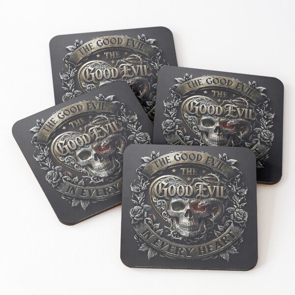 Item preview, Dual Skull Snake Heart Emblem designed and sold by Voodoo Store Paranormal Collections.