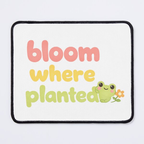 Item preview, Bloom Where Planted Frog Sticker | Inspirational Cute Frog Gift designed and sold by Moss & Mellow.