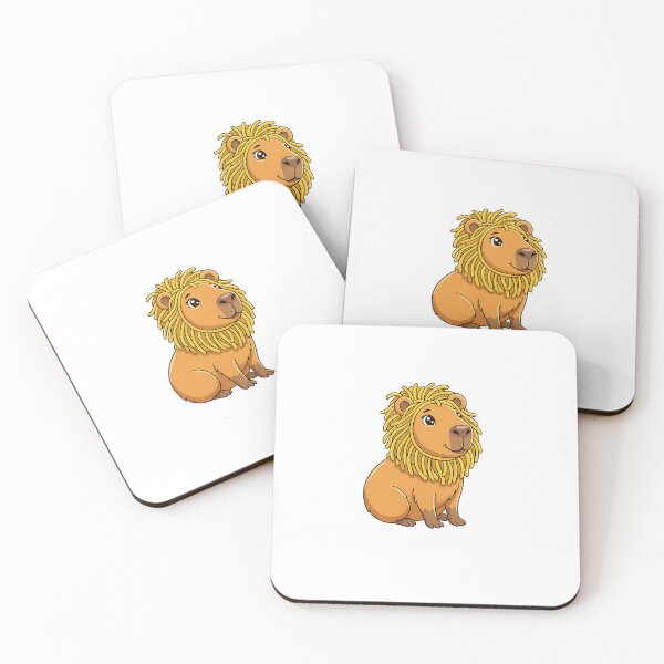 Item preview, Kawaii Lion Mane Capybara | Cute Cartoon Style Illustration designed and sold by ArtLittle.