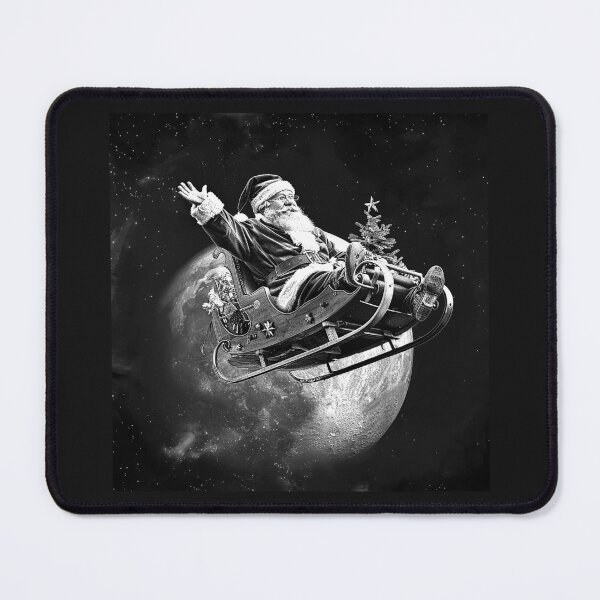Item preview, Santa Flying Through Space on a Christmas Sleigh designed and sold by inkoutninja.
