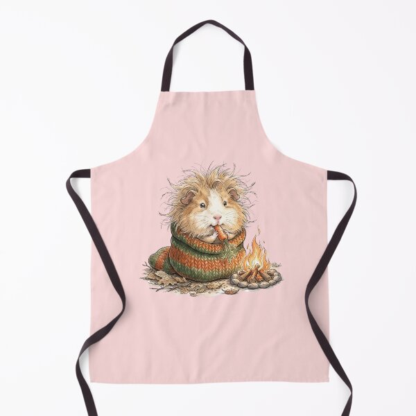 Item preview, Fluffy Guinea Pig Cozy Campfire Sweater Eating Carrot Art designed and sold by BreezifyDesignStudio.