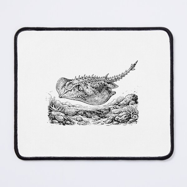 Item preview, Vintage Woodcut Thorny Stingray Illustration designed and sold by DuckOddity.