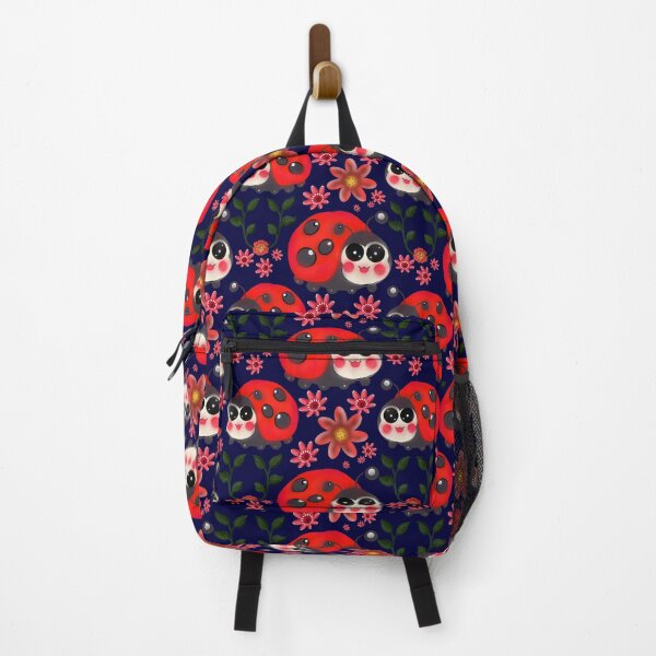 Item preview, Cute Kawaii Ladybug Floral Seamless Pattern | Hand Drawn Ladybird & Flower Botanical Print designed and sold by HopeAndHustle.