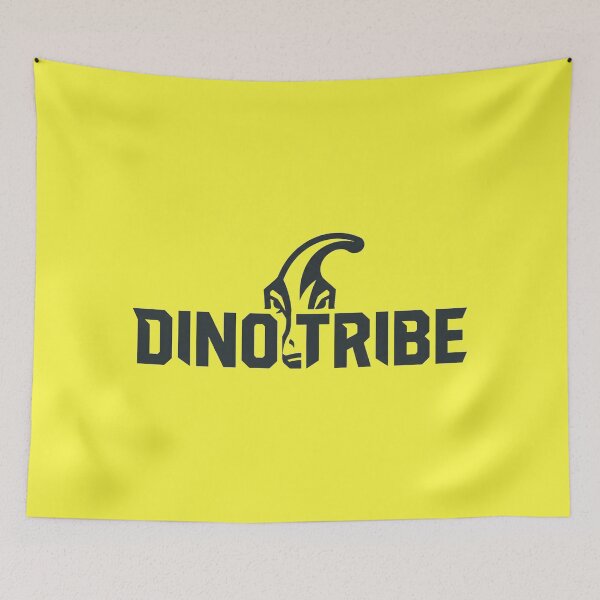 Item preview, Dino Tribe Logo Sticker | Parasaurolophus Dinosaur Mascot Design designed and sold by PreeCha Art & Co..