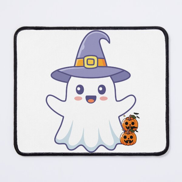 Item preview, Cute Kawaii Witch Ghost Holding Pumpkins designed and sold by سله أرت.