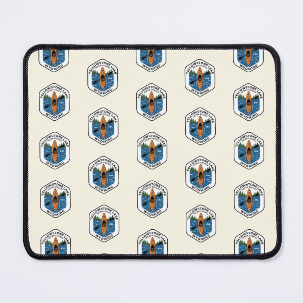 Item preview, Yellowstone Lake Kayak Adventure Badge designed and sold by Digital Art Works Hub.