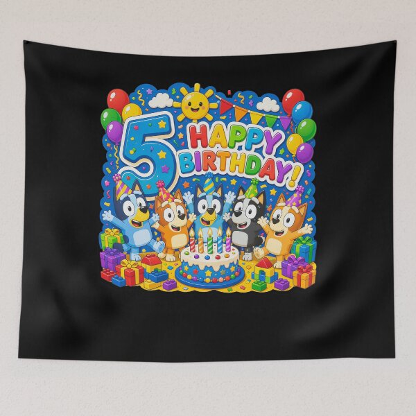 Item preview, Five Canine Friends 5th Birthday Celebration designed and sold by TijanaARTSt88.