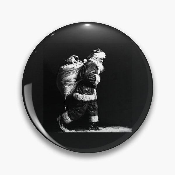 Item preview, Santa Walking Through Snow with a Large Gift Sack designed and sold by inkoutninja.
