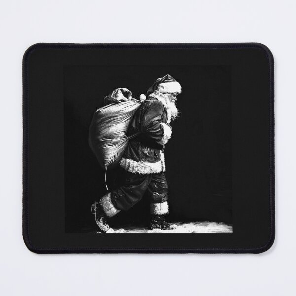 Item preview, Santa Walking Through Snow with a Large Gift Sack designed and sold by inkoutninja.