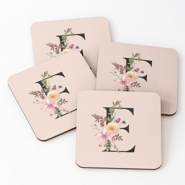 Item preview, Letter E Vintage Florals designed and sold by WildAliceArt.