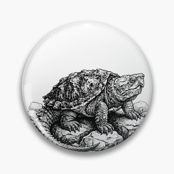 Item preview, Vintage Woodcut Bighead Turtle Illustration designed and sold by DuckOddity.