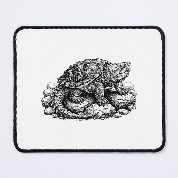 Item preview, Vintage Woodcut Bighead Turtle Illustration designed and sold by DuckOddity.