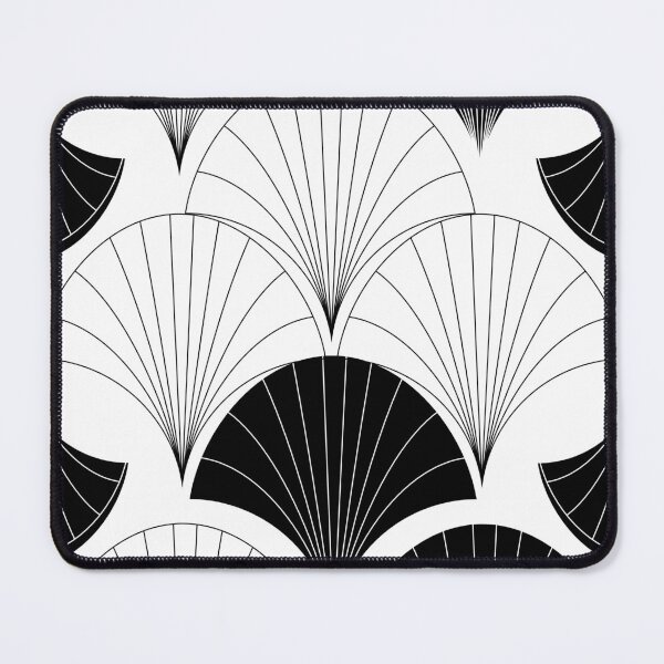 Item preview, Art Deco Black And White Abstract Fan Design designed and sold by DEC02.