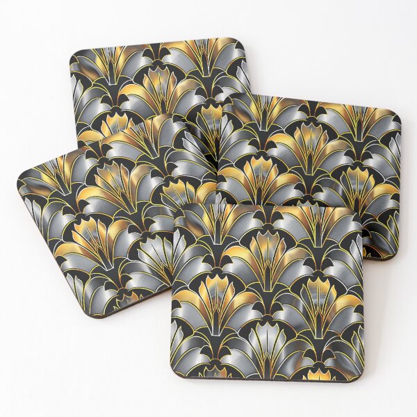 Item preview, Luxurious Art Deco Golden And Silvery Chic Pattern designed and sold by DEC02.