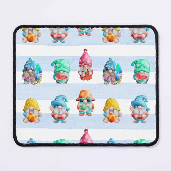 Item preview, Summer Beach Gnomes Pattern – Cute Watercolor Seamless Design designed and sold by LittleGinnyArt.
