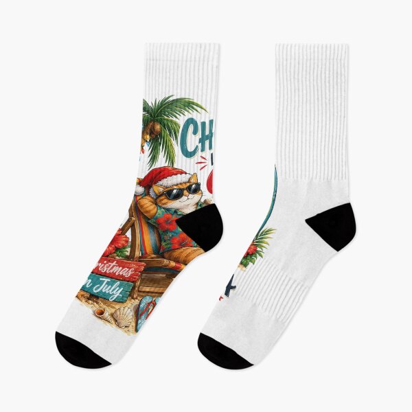 Item preview, Christmas in July – Sippin' Cocoa, Chillin’ Like a Cat designed and sold by OlakunleOloroz.