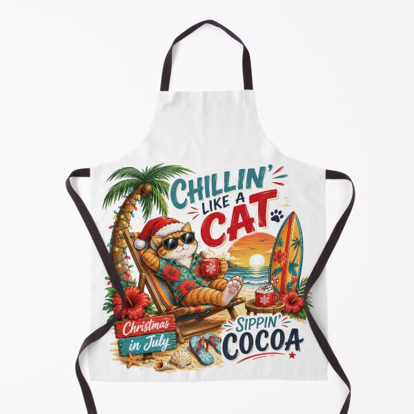 Item preview, Christmas in July – Sippin' Cocoa, Chillin’ Like a Cat designed and sold by OlakunleOloroz.
