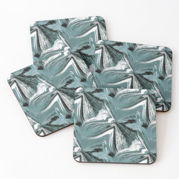 Item preview, Abstract Marble Butterflies in Teal and White designed and sold by Artistestella.