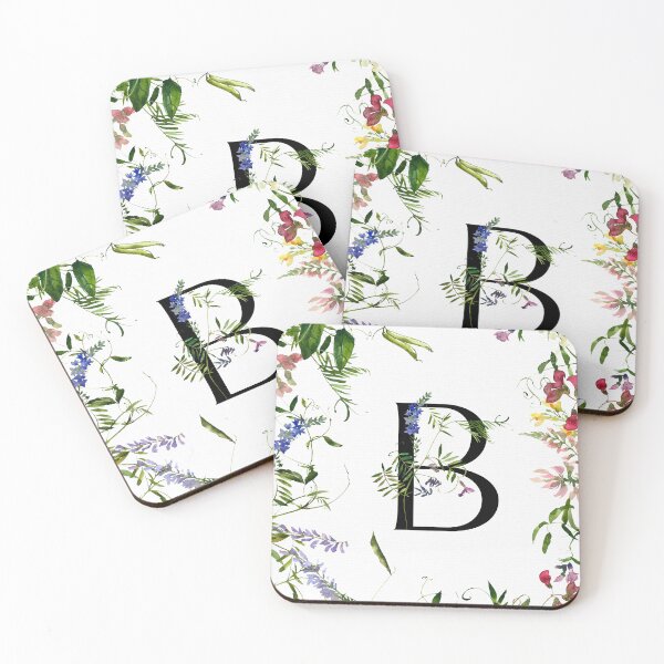 Item preview, Letter B Midsummer Flowers designed and sold by WildAliceArt.