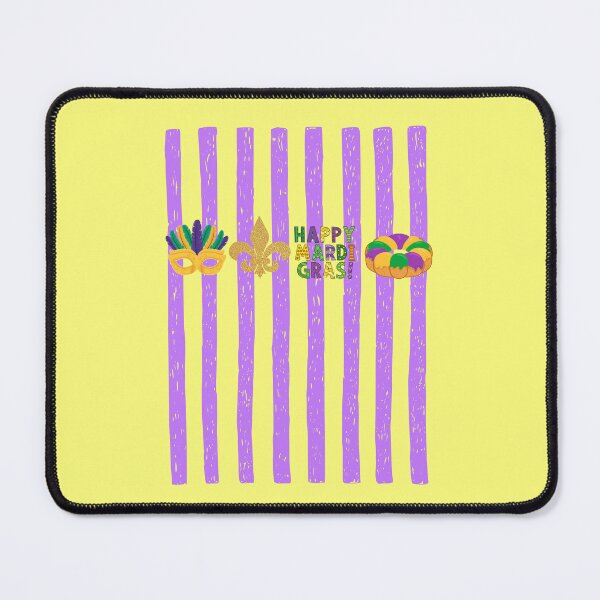 Item preview, Happy Mardi Gras Purple Stripes Icons Fat Tuesday New Orleans King Cake designed and sold by JaymeOctober.