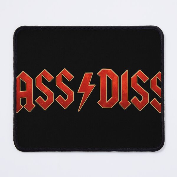 Item preview, ass diss funny rock band parody lightning bolt typography designed and sold by lifrary365.