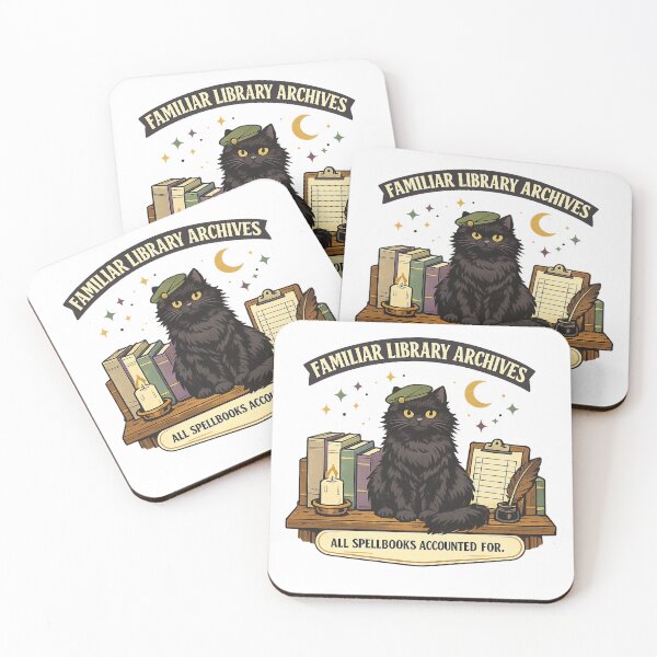 Item preview, Familiar Library Archives – Black Cat Halloween Librarian designed and sold by Concrete Coffee Studio.