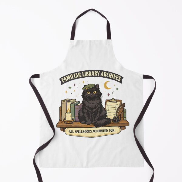 Item preview, Familiar Library Archives – Black Cat Halloween Librarian designed and sold by Concrete Coffee Studio.