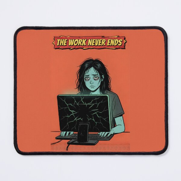 Item preview, The Work Never Ends Dark Comic Art designed and sold by DuckOddity.