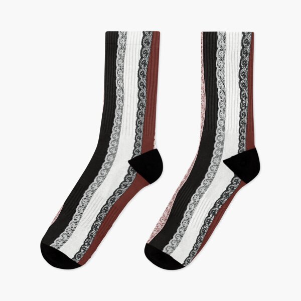 Item preview, Gothic Lace Ribbon Black White Red Stripes Seamless Pattern designed and sold by TheFlyingBunny.