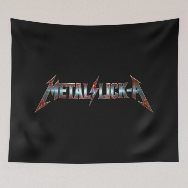 Item preview, metallick-a funny heavy metal parody electric lightning typography designed and sold by lifrary365.