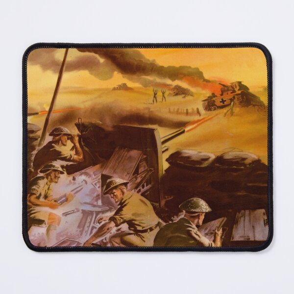 Item preview, Back Them Up WWII Propaganda Poster | British Military Art | North Africa Campaign | World War 2 History & Collectible Print designed and sold by artofuniverse.