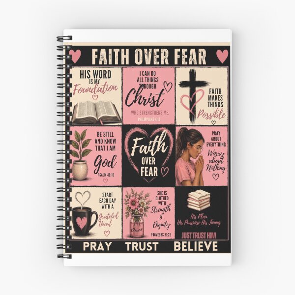 Item preview, Faith Over Fear Christian Bible Verse Collage Inspiration Scripture Wall Art & Apparel Design  designed and sold by Jas-Mine Croche & More LLC.