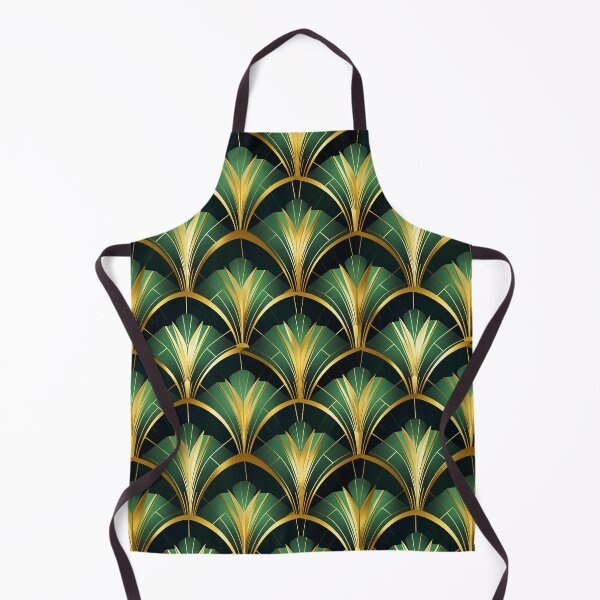 Item preview, Sophisticated Green And Golden Hues Art Deco Pattern designed and sold by DEC02.