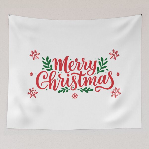Item preview, Merry Christmas Hand Lettered Typography with Holly designed and sold by Ramona-Gliga.
