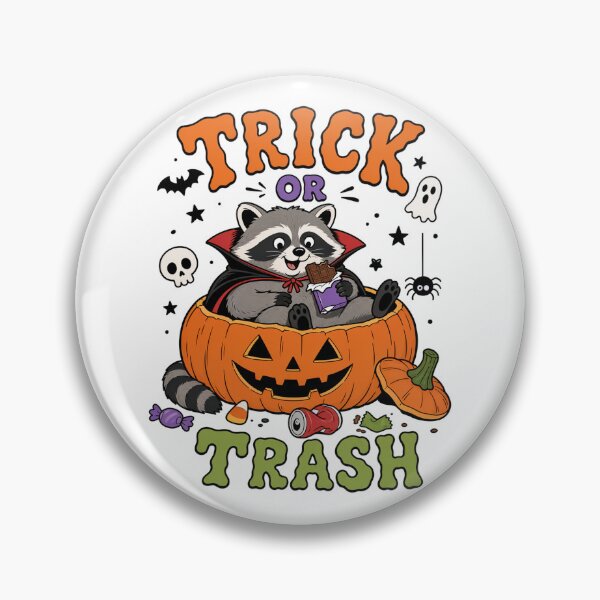 Item preview, Trick Or Trash Vampire Raccoon Halloween designed and sold by NSB-Design.