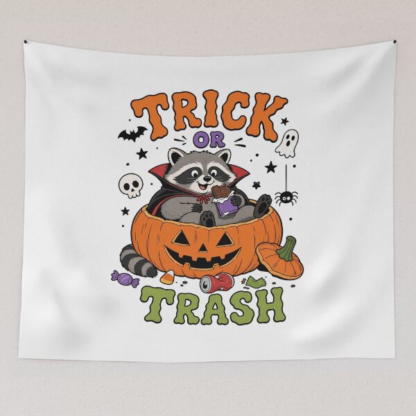 Item preview, Trick Or Trash Vampire Raccoon Halloween designed and sold by NSB-Design.
