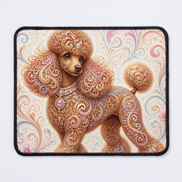 Item preview, Fancy Brown Poodle with Swirls designed and sold by Wags & Tails.