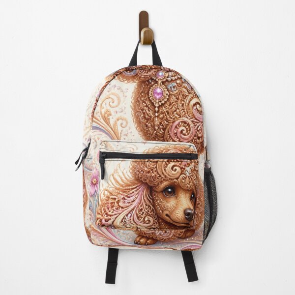 Item preview, Fancy Brown Poodle with Swirls designed and sold by Wags & Tails.