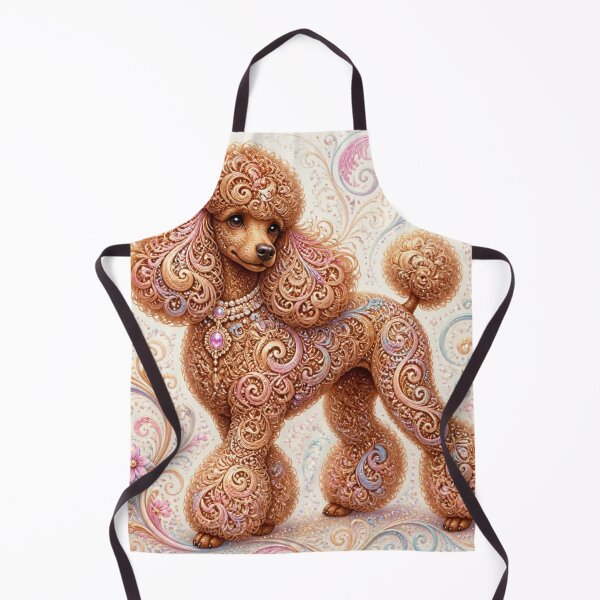 Item preview, Fancy Brown Poodle with Swirls designed and sold by Wags & Tails.