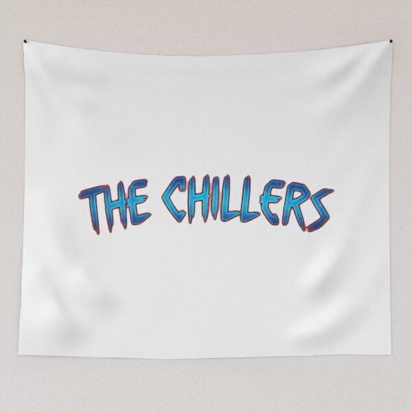 Item preview, the chillers funny indie rock typography neon blue graphic designed and sold by lifrary365.