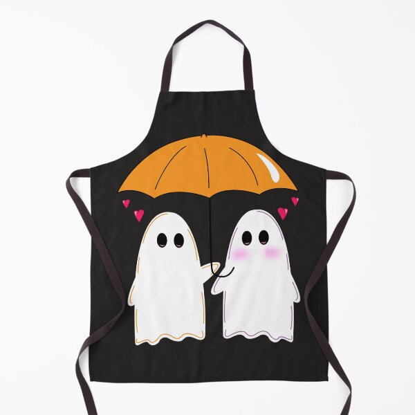 Item preview, Cute Ghosts Sharing An Orange Umbrella designed and sold by Sela Art .