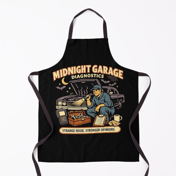 Item preview, Midnight Garage Diagnostics | Funny Halloween Mechanic designed and sold by Concrete Coffee Studio.