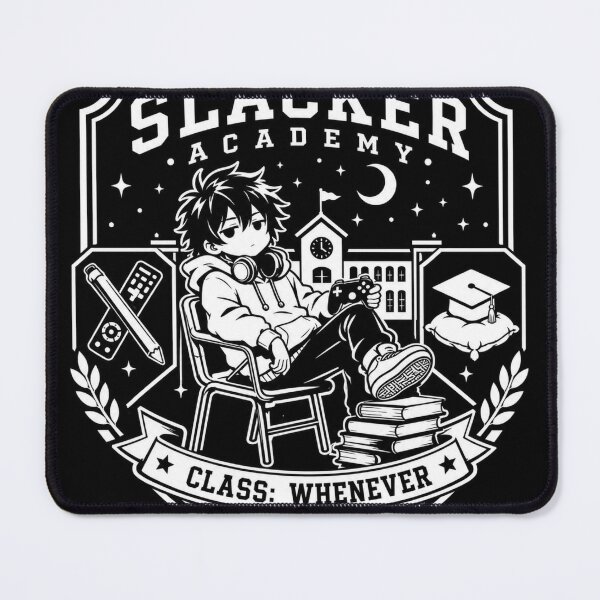 Item preview, Slacker Academy Anime Club Emblem | Funny Procrastination School Crest | Otaku Gamer Varsity Logo designed and sold by Endthedisease.